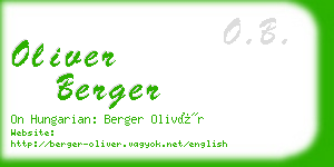 oliver berger business card